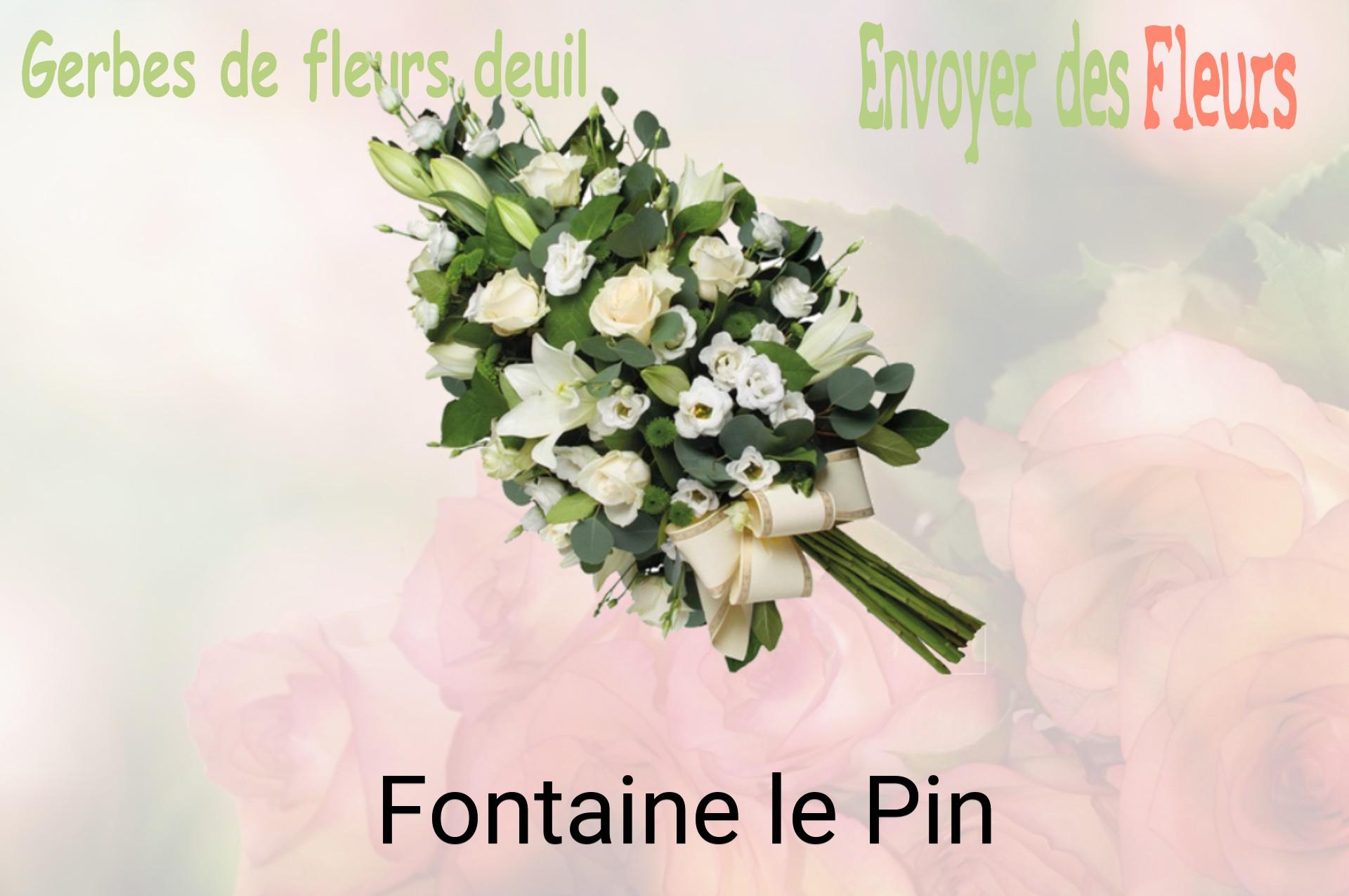 Gerbe de fleurs de deuil livrée à Fontaine-le-Pin